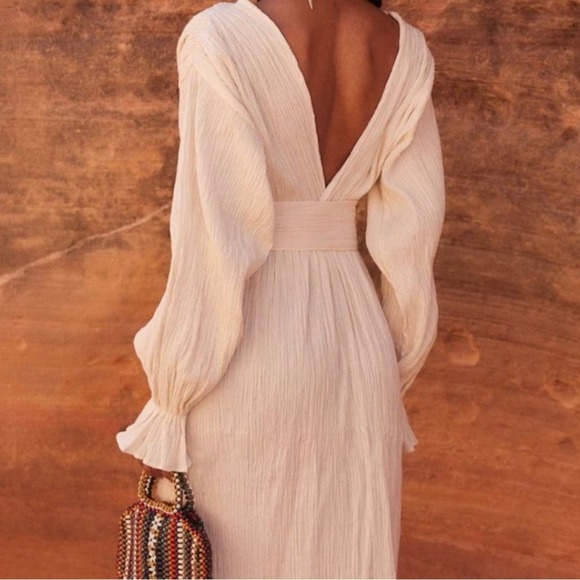 Savannah Morrow The Label Mahria Dress Cream/Off White NWT - Picture 2 of 6